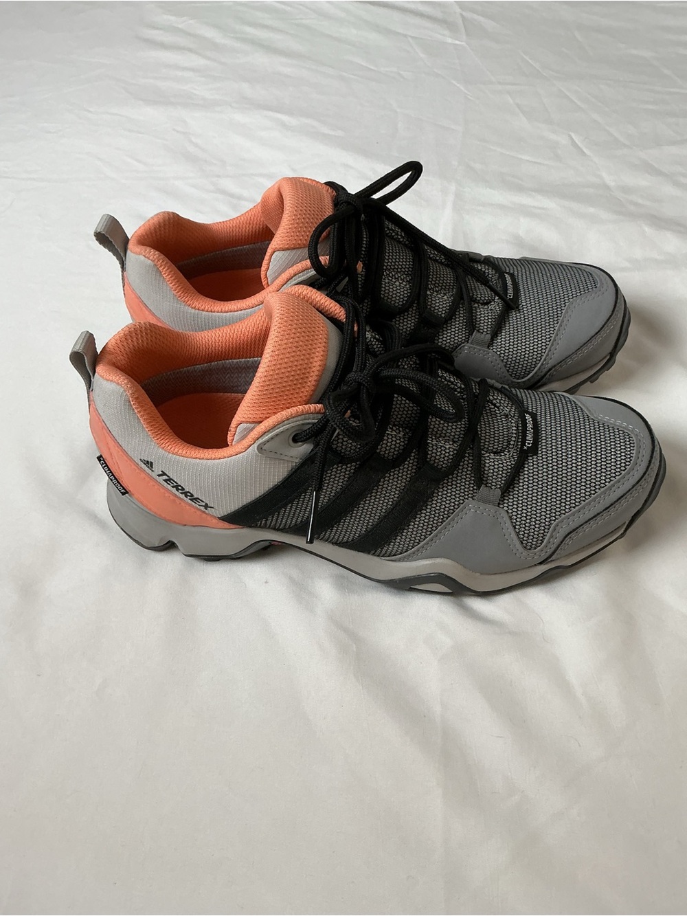 Adidas Terrex AX2 Climaproof Hiking Shoes Gray Coral Women's 8